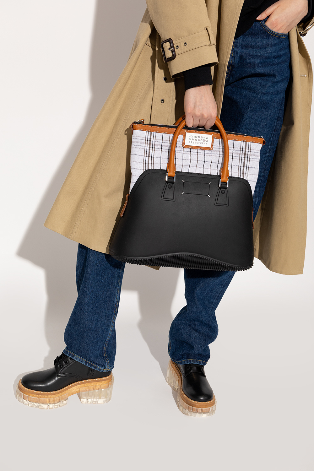 Maison Margiela '5AC Large' handbag | IetpShops | Anagram-print ...